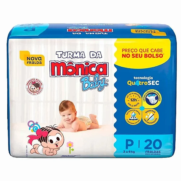 FRALDA TURMA DA MONICA JUMBINHO P C/20