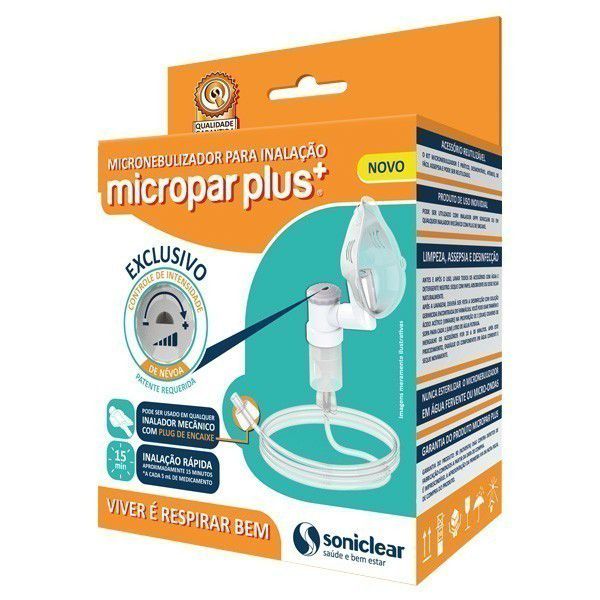 MICRONEBULIZADOR SONICLEAR MICROPAR ADULTO C/ PLUG ENCAIXE