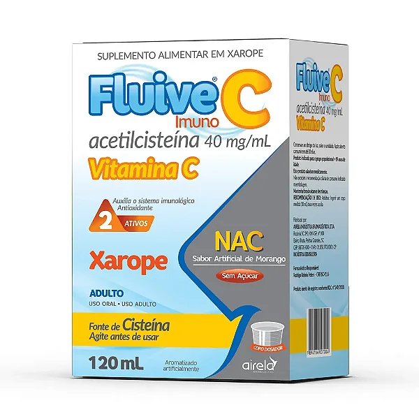 FLUIVE C IMUNO  ACETILCISTEINA 40MG/ML