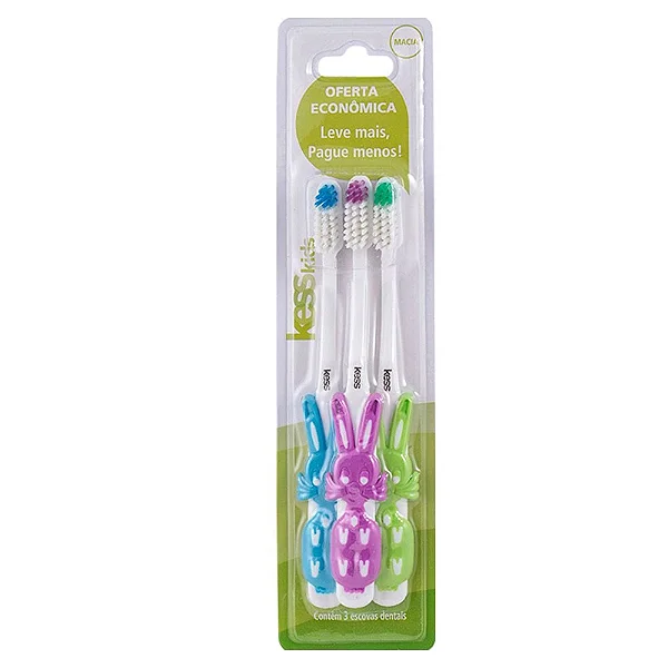 ESCOVA DENTAL KESS KIDS LEVE3 PAGUE2 MACIA COD.: 2566