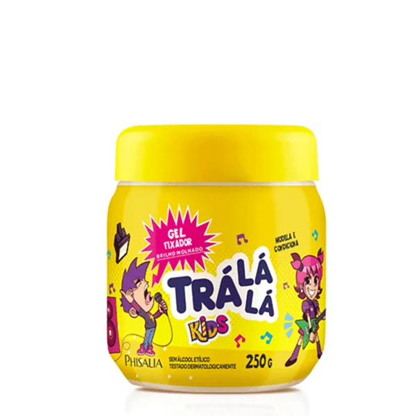 GEL FIXADOR CAPILAR KIDS TRA LA LA  BRILHO MOLHADO 250G