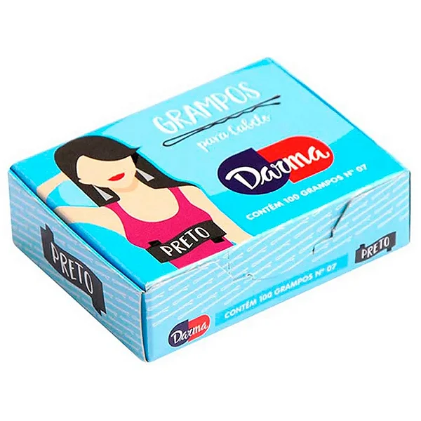 GRAMPO DE CABELO DARMA PRETO C 100 N. 7