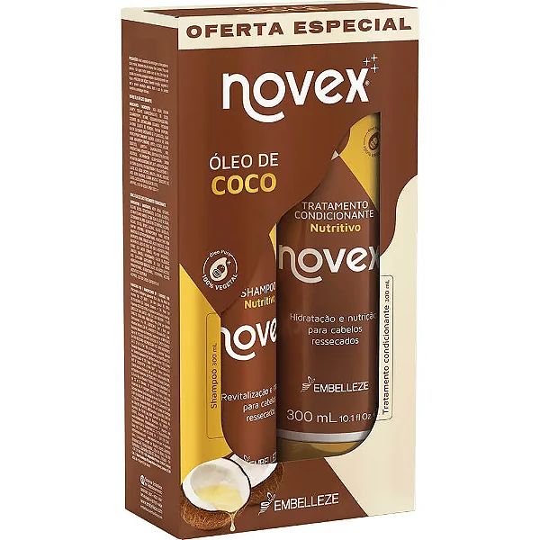 KIT NOVEX SHAMPOO+ CONDICIONADOR OLEO DE COCO 300ML CADA