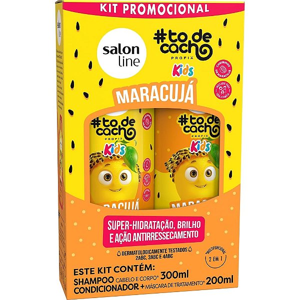 KIT SH + COND SALON LINE 300ML TO DE CACHO KIDS MARACUJA