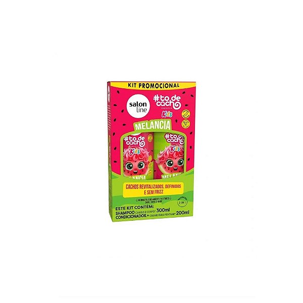 KIT SH + COND SALON LINE 300ML TO DE CACHO KIDS MELANCIA
