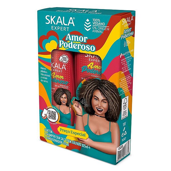 KIT SHAMPOO + CONDICIONADOR SKALA AMOR PODEROSO 325ML