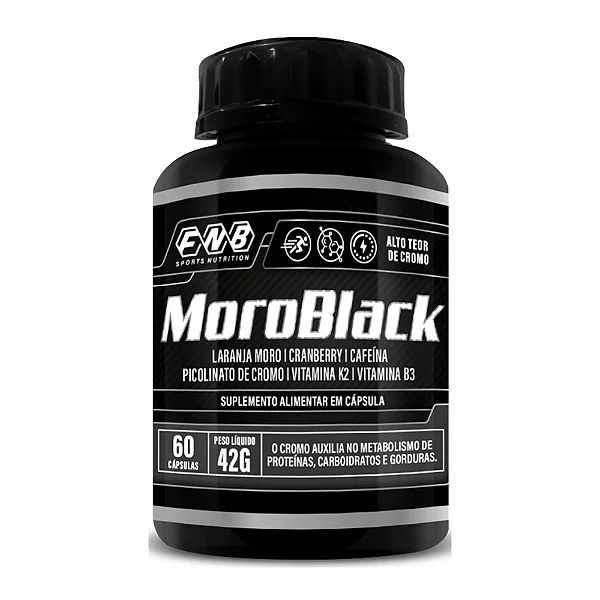 MOROBLACK FNB LARANJA MORO + 5 ATIVOS  60 CAPS