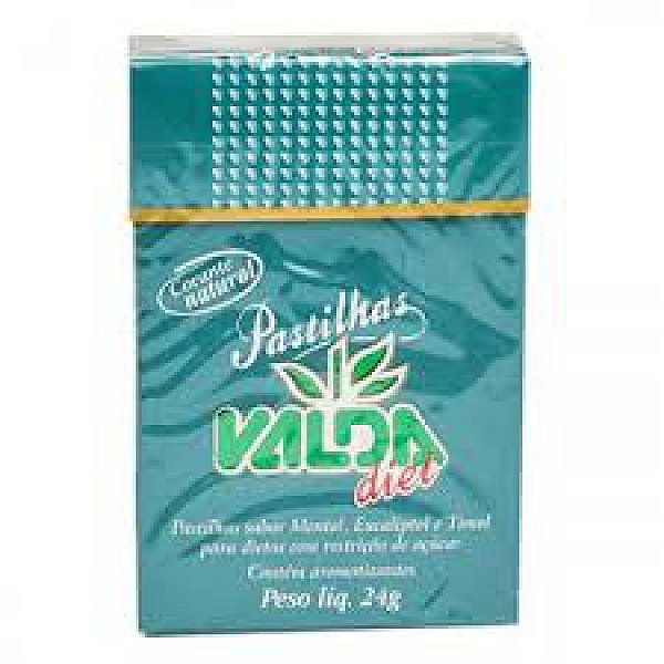VALDA PASTILHA DIET MENTOL 24G