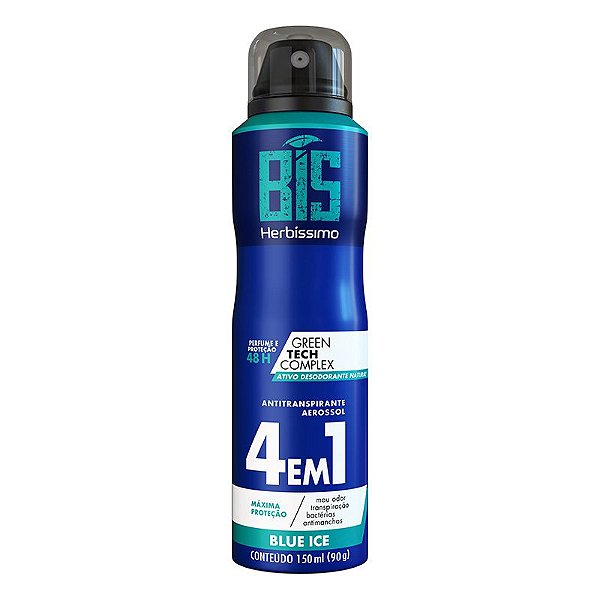 DESODORANTE HERBISSIMO AEROSOL MASCULINO BLUE ICE 150ML