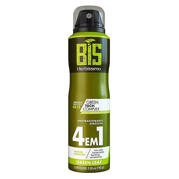 DESODORANTE HERBISSIMO AEROSOL MASCULINO GREEN LEAF 150ML