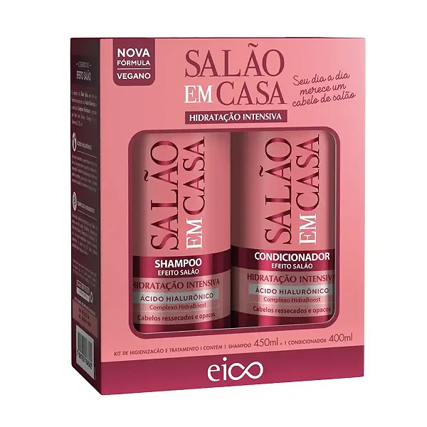 KIT EICO SALAO EM CASA SHAMPOO 450ML + CONDICIONADOR 400ML