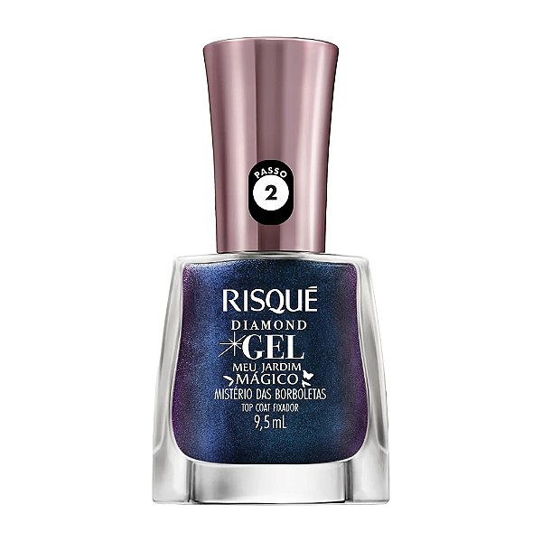 ESMALTE RISQUE DIAMOND TOP COAT MISTERIO DAS BORBOLETAS