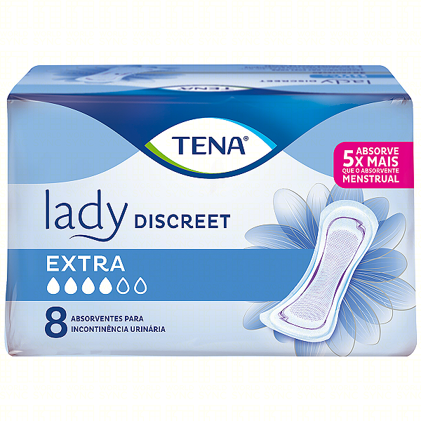 ABS TENA LADY DISCREET EXTRA SECO S/ ABAS 8UN