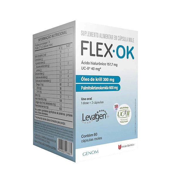 Flex OK Suplemento Alimentar Genom 60 Cps