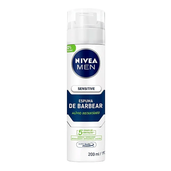ESPUMA DE BARBEAR NIVEA  FOR MEN SENSITIVE  200ML