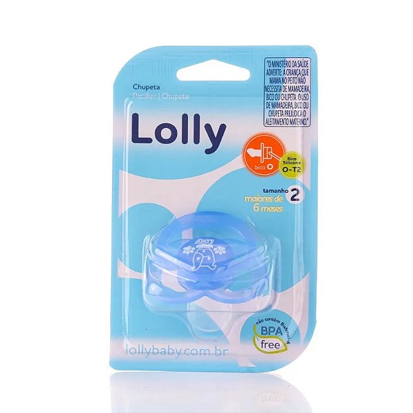 CHUPETA LOLLY ORTODONTICA SILICONE AZUL TAM:2 REF:5015-01