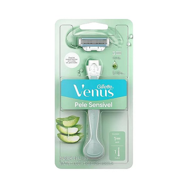 APARELHO DEPILATORIO GILLETTE VENUS + CARGA SENSIVEL 1UN