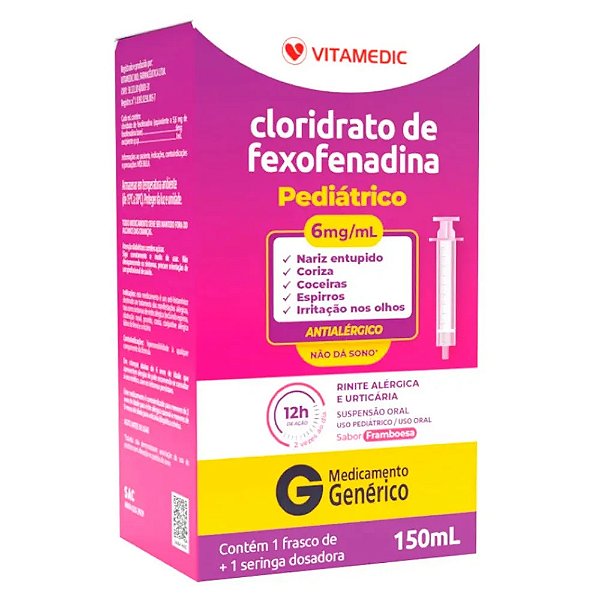 FEXOFENADINA 150ML VITAMEDIC