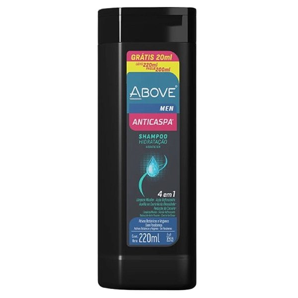 SHAMPOO ABOVE MEN ANTICASPA  LEVE220 PAGUE200ML*