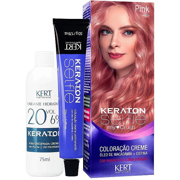 COLORAÇÃO CREME KERATON SELFIE MY CRUSH ROSA PINK