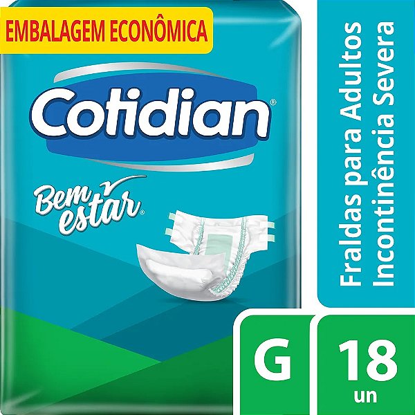 FRALDA GERIATRICA COTIDIAN BEM ESTAR TAM. G 18 UNIDADES