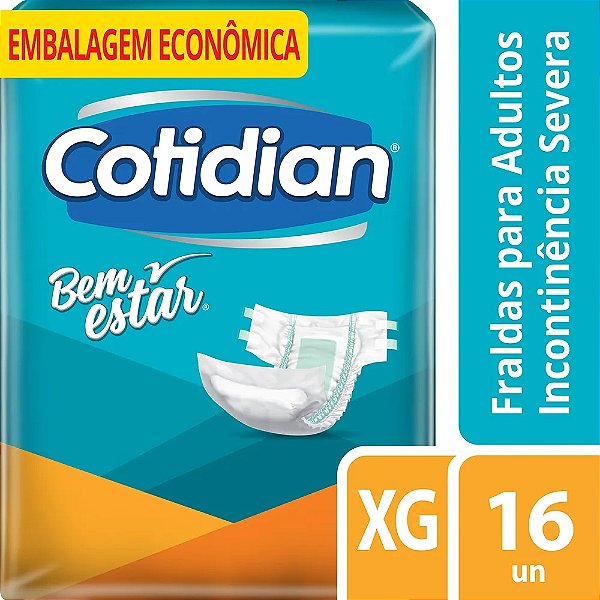 FRALDA GERIATRICA COTIDIAN BEM ESTAR TAM.XG 16 UNIDADES
