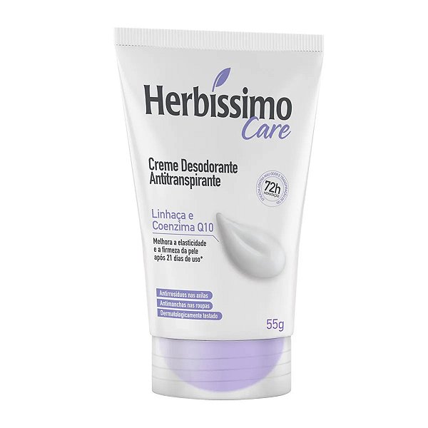 DESODORANTE CREME HERBISSIMO CARE LINHAÇA E COENZIMA Q10 55G