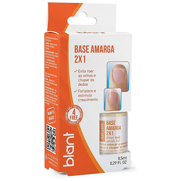 ESMALTE TRATAMENTO BASE AMARGA 2X1 BLANT 8,5ML