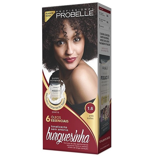 TINTURA PROBELLE BURGUESINHA SEM AMONIA 1.6 PRETO