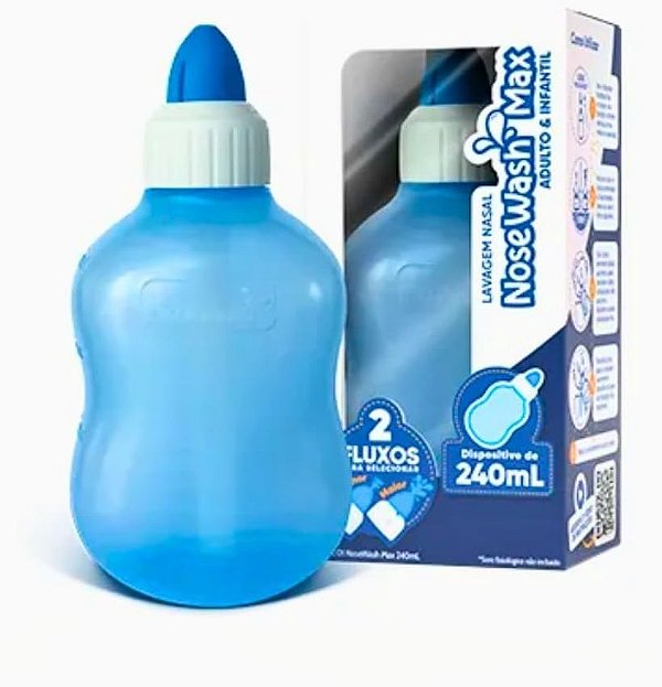 DISPOSITIVO NOSEWASH PARA LAVAGEM NASAL ADULTO E INFANTIL  240ML