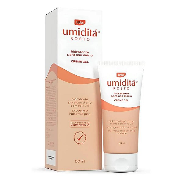 Umiditá Creme Gel Hidratante Rosto FPS 25 com 50ml