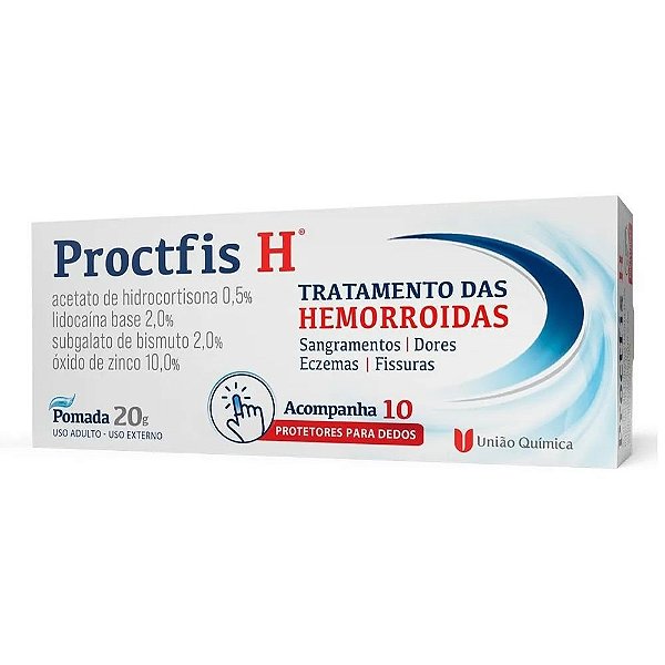 Proctfis H Pomada Hemorroidas 10 Aplicadores e com Dedeiras
