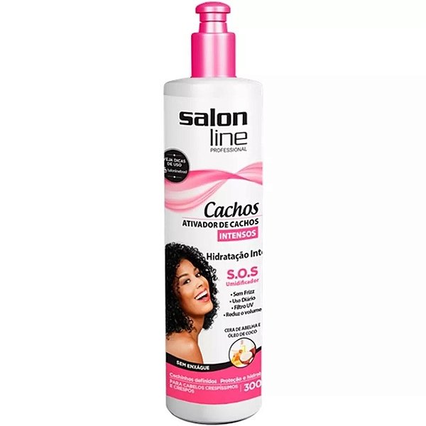 ATIVADOR DE CACHOS SOS CACHOS MEL E COCO 300ML SALON LINE