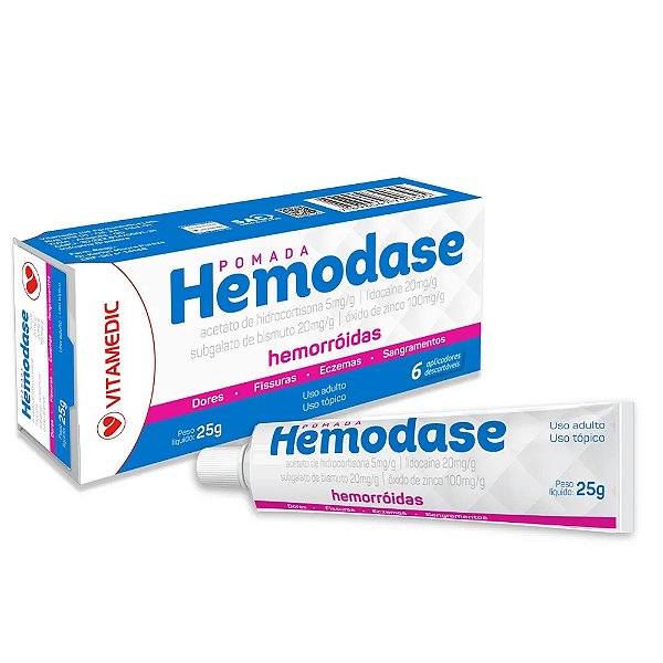 HEMODASE POMADA 25G  6 APLICADORES VITAMED