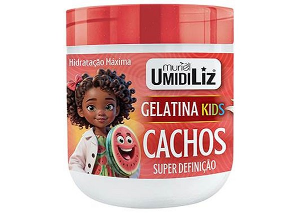 GELATINA SUPER DEFINICAO UMIDILIZ CACHOS KIDS MELANCIA 500G