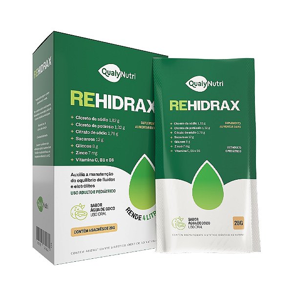 REHIDRAX 4 SACHES AGUA DE COCO QUALYNUTRI