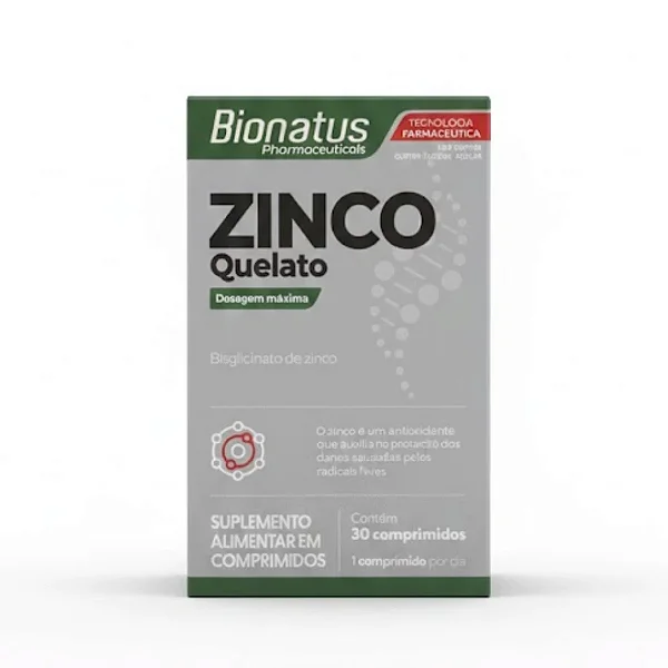 ZINCO QUELATO 29,59MG BIONATUS 30CPS