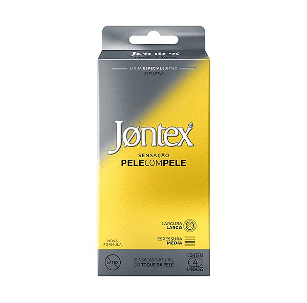 PRESERVATIVO JONTEX SENSACAO PELE COM PELE SEM LATEX 4 UNID