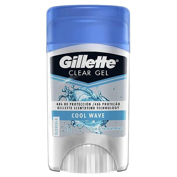 DESODORANTE GILLETTE CLEAR GEL STICK COOL WAVE 45G