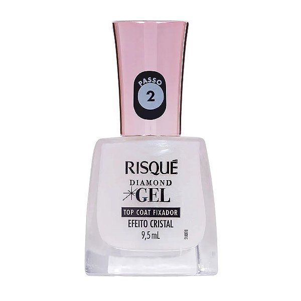 ESMALTE RISQUE DIAMOND GEL TOP COAT EFEITO CRISTAL 9,5ML
