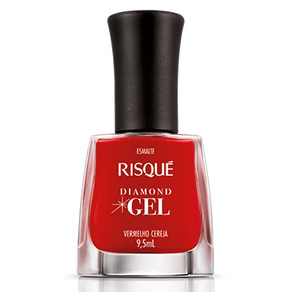 ESMALTE RISQUE DIAMOND GEL VERMELHO CEREJA 9,5ML