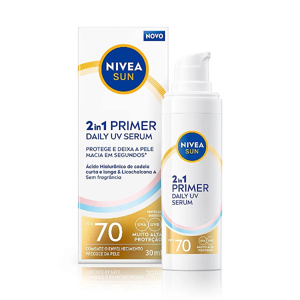 NIVEA SUN 2 em 1 Primer Daily UV Sérum FPS 70 30ml