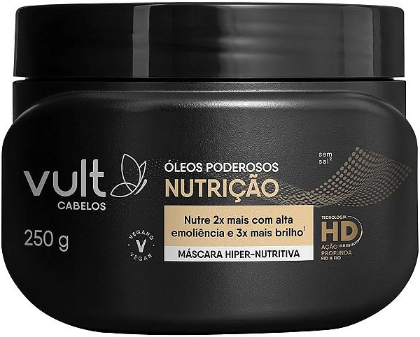 MASCARA CAPILAR VULT OLEOS PODEROSOS NUTRIÇÃO 250G