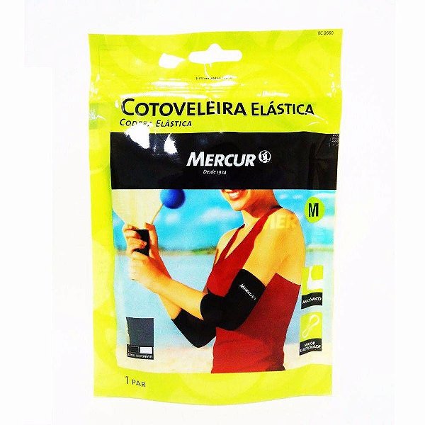 COTOVELEIRA ELASTICA MERCUR PRETA TAM G REF. BC 0660-CP