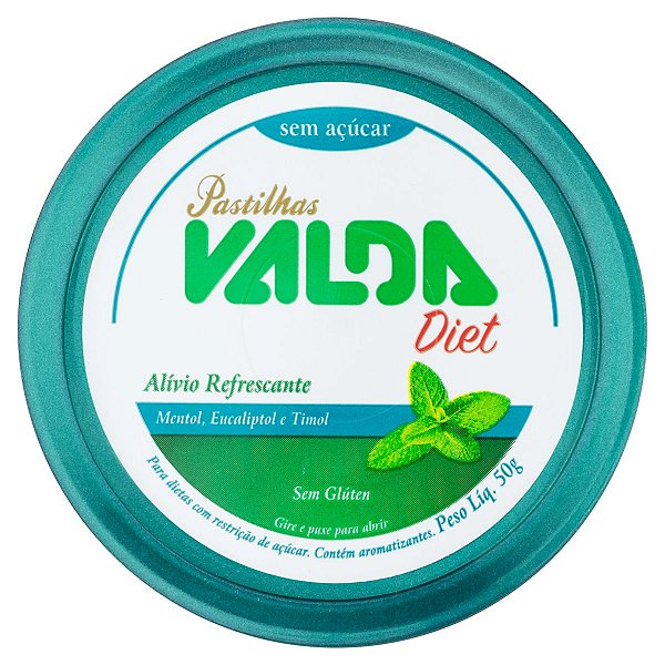 VALDA DIET PASTILHA LATA 50G
