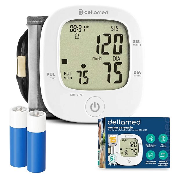 MONITOR PRESSAO PULSO DELLAMED O AUTOMATICO ULTRA DBP-8178