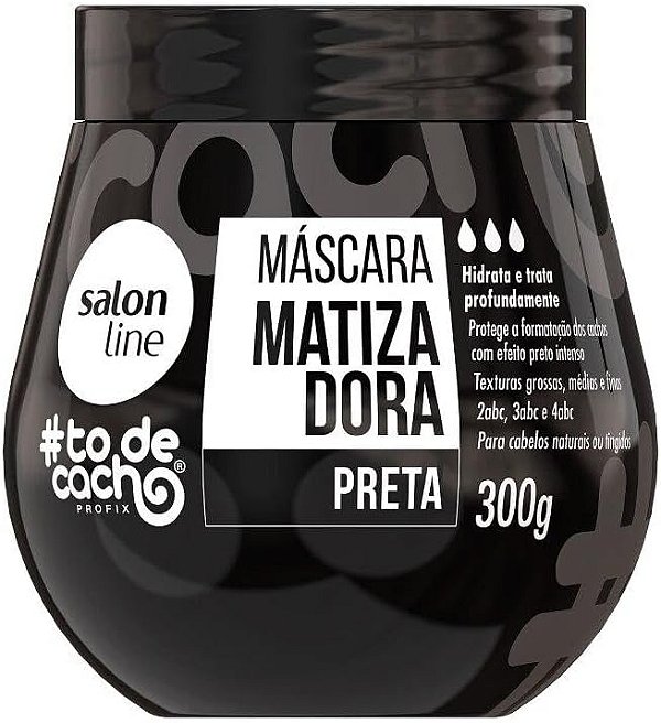 MASCARA MATIZADORA SALON LINE TO DE CACHO PRETA 300GR