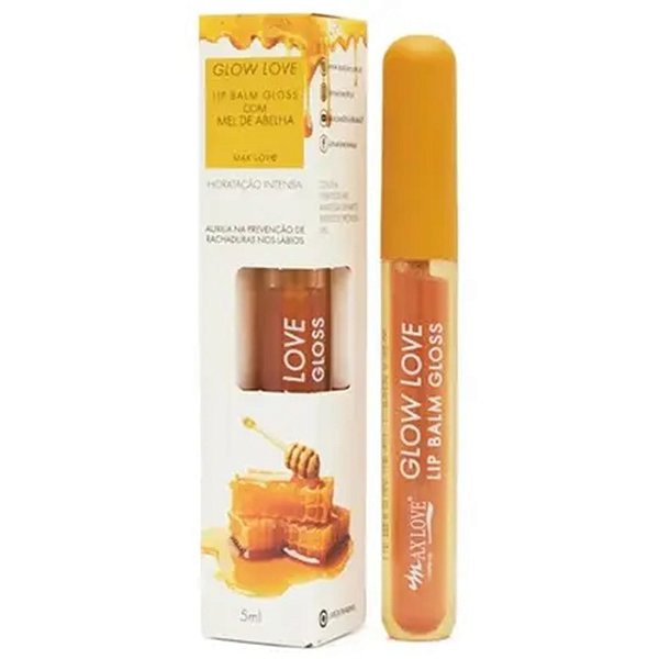 LIP GLOSS COM MEL DE ABELHA GLOW LOVE MAX LOVE