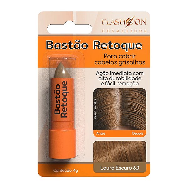 BASTAO RETOQUE CAPILAR FLASH ON 6.0 LOURO ESCURO 4G