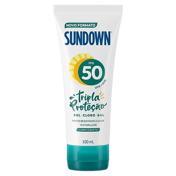 PROTETOR SOLAR SUNDOWN TRIPLA PROTECAO FPS50 100ML